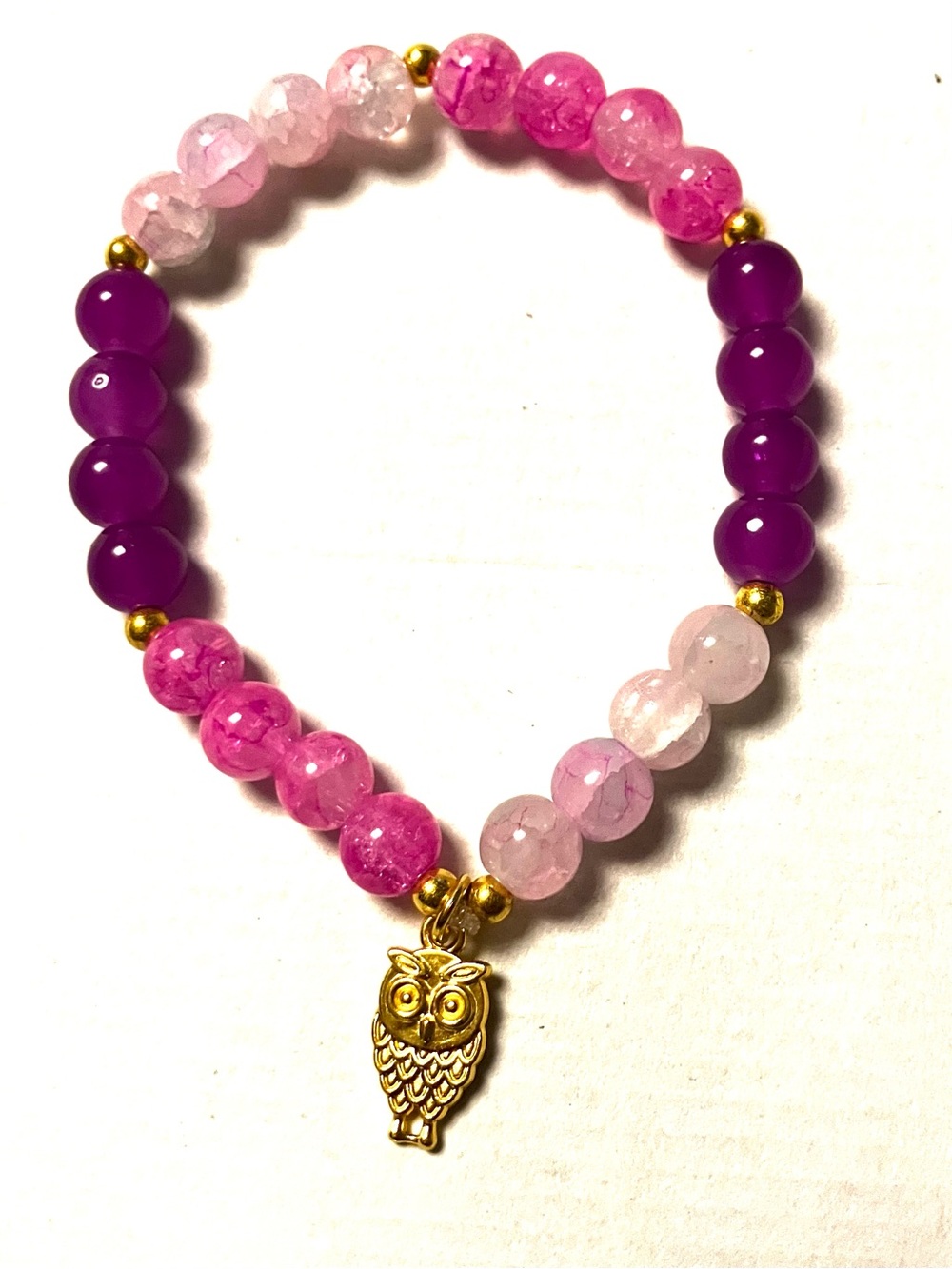 Owls intuition and self love handcrafted bracelet